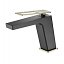 Grifo lavabo monomando Suecia negro oro brillo de Imex